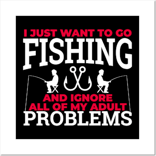 Fun I just want to go fishing design. Posters and Art